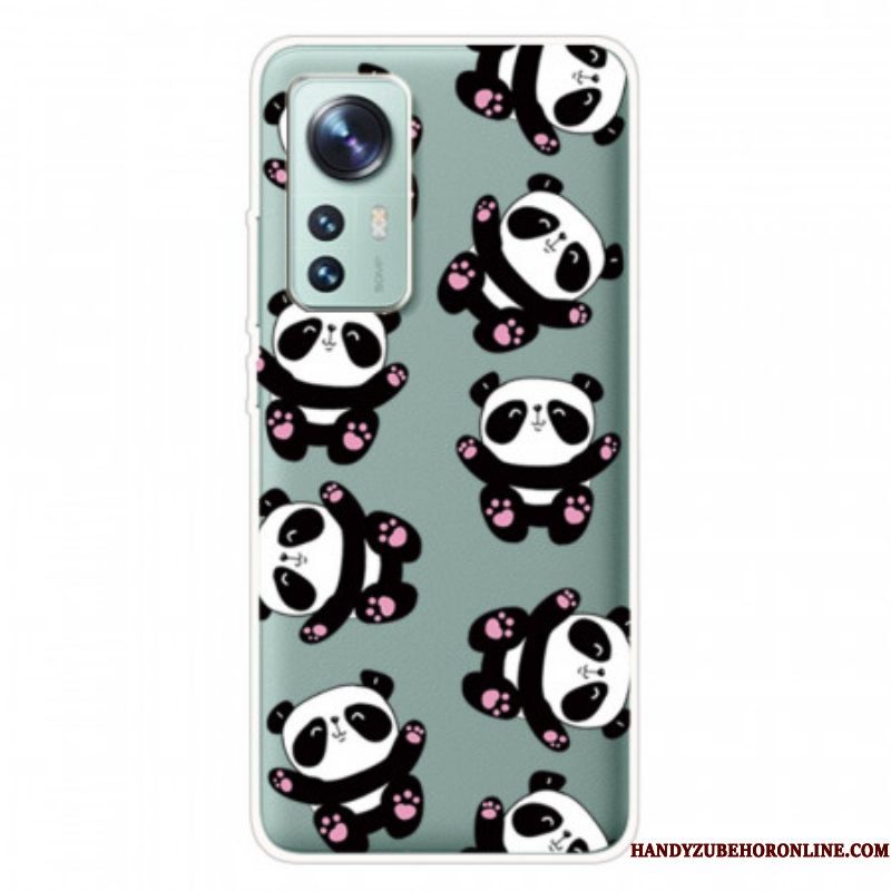 Hoesje voor Xiaomi 12 Pro Siliconen Kleine Panda's