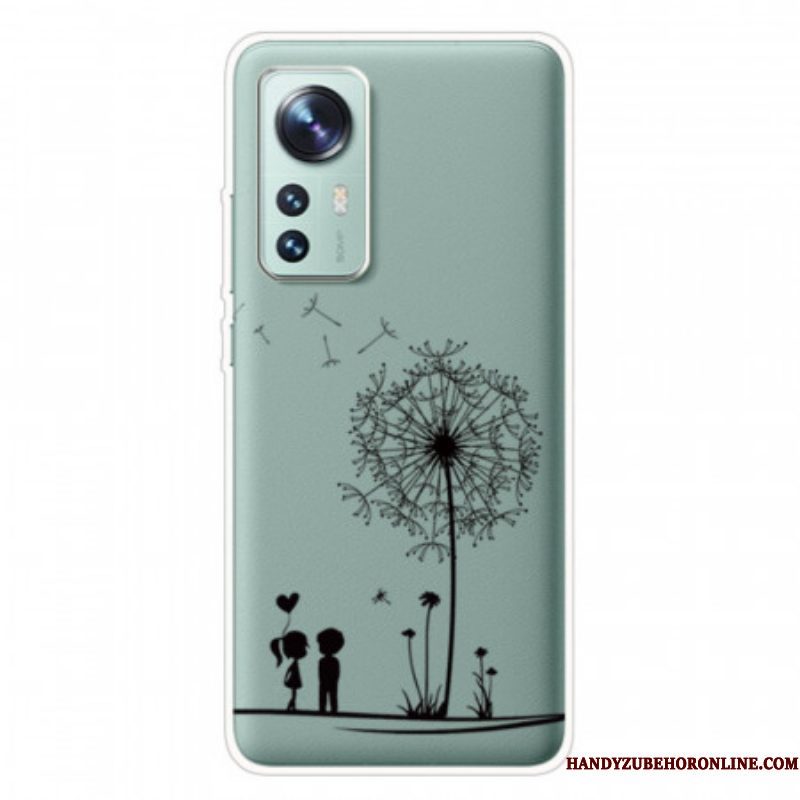 Hoesje voor Xiaomi 12 Pro Siliconen Paardebloemen