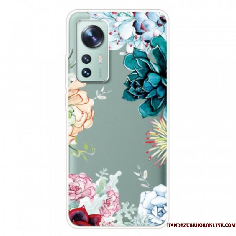 Hoesje voor Xiaomi 12 Pro Siliconen Wilde Bloemen