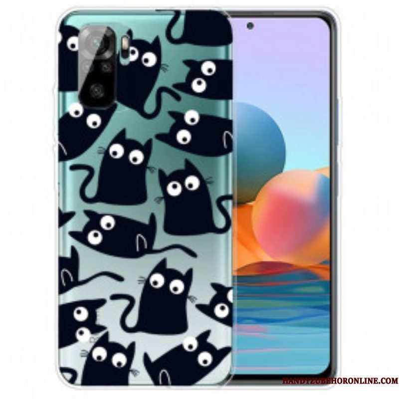 Hoesje voor Xiaomi Redmi Note 10 / 10S Meerdere Zwarte Katten