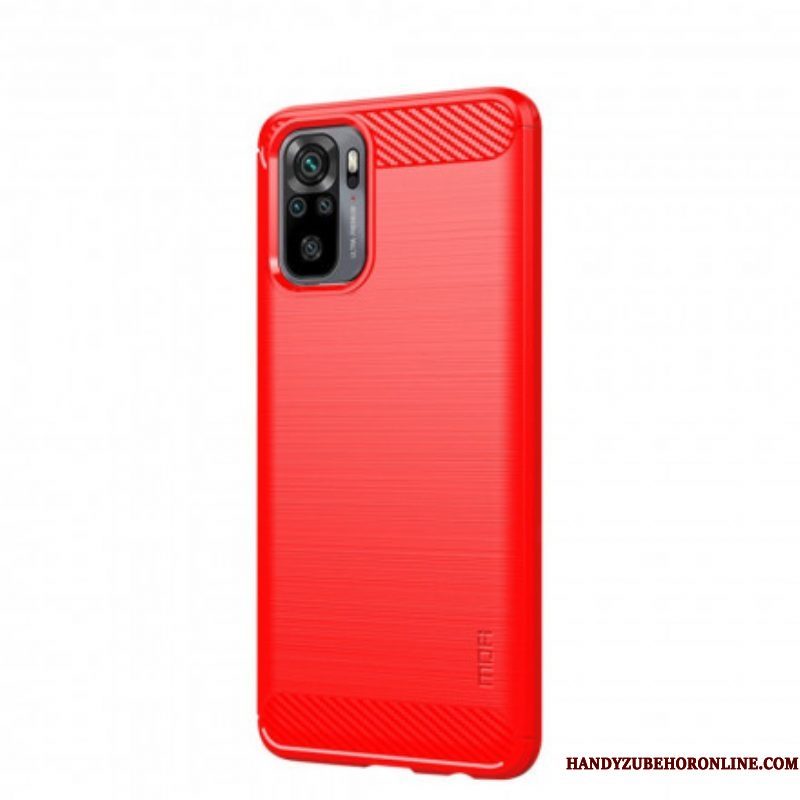 Hoesje voor Xiaomi Redmi Note 10 / 10S Mofi Geborsteld Koolstofvezel