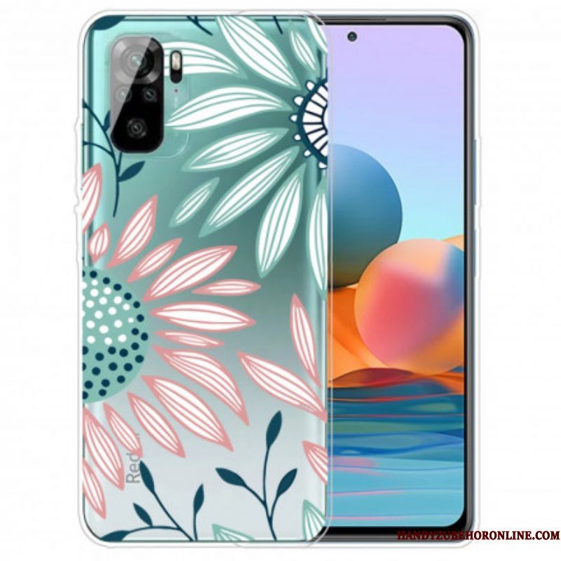 Hoesje voor Xiaomi Redmi Note 10 / 10S Transparante Één Bloem