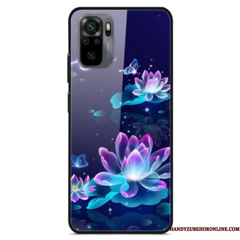 Hoesje voor Xiaomi Redmi Note 10 / 10S Waterlelies Van Gehard Glas