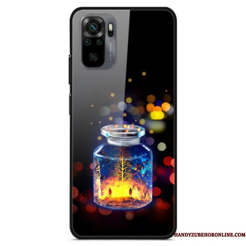 Hoesje voor Xiaomi Redmi Note 10 / 10S Wensfles Van Gehard Glas