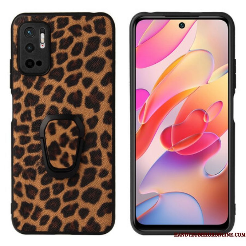 Hoesje voor Xiaomi Redmi Note 10 5G Leopard Ring-ondersteuning