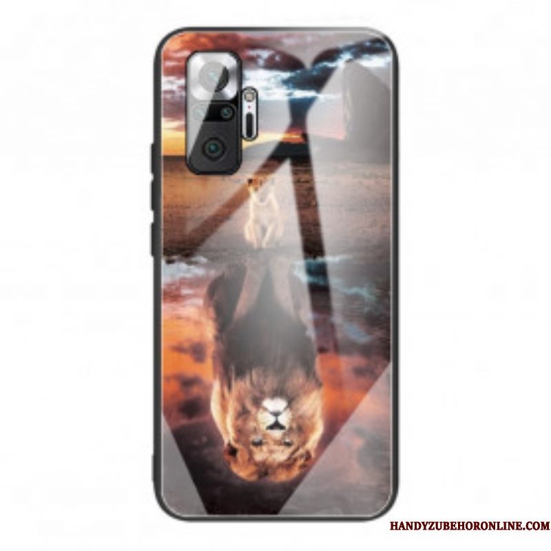 Hoesje voor Xiaomi Redmi Note 10 Pro Lion Cub's Dream Gehard Glas