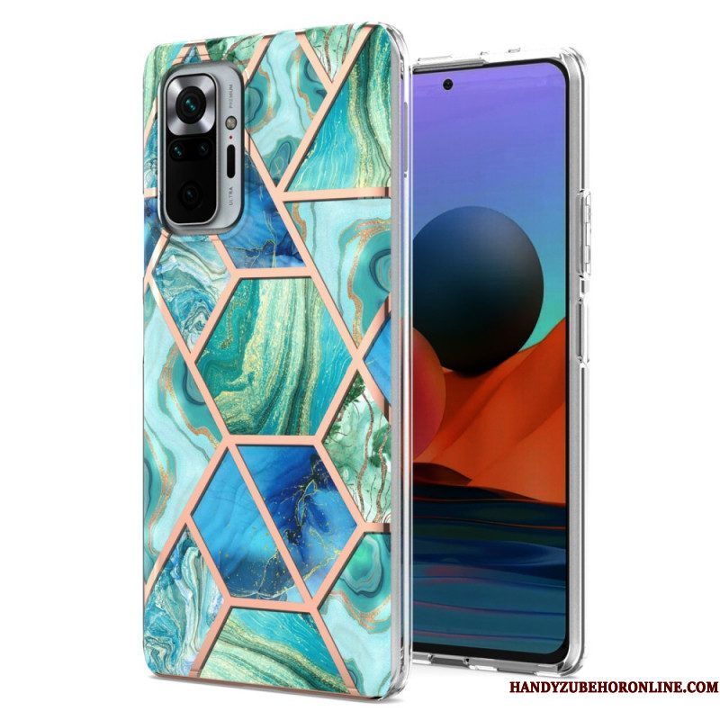 Hoesje voor Xiaomi Redmi Note 10 Pro Marmer Met Intense Geometrie