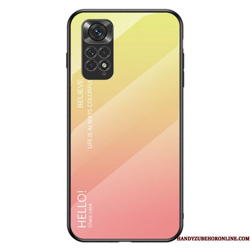 Hoesje voor Xiaomi Redmi Note 11 / 11S Gehard Glas Hallo