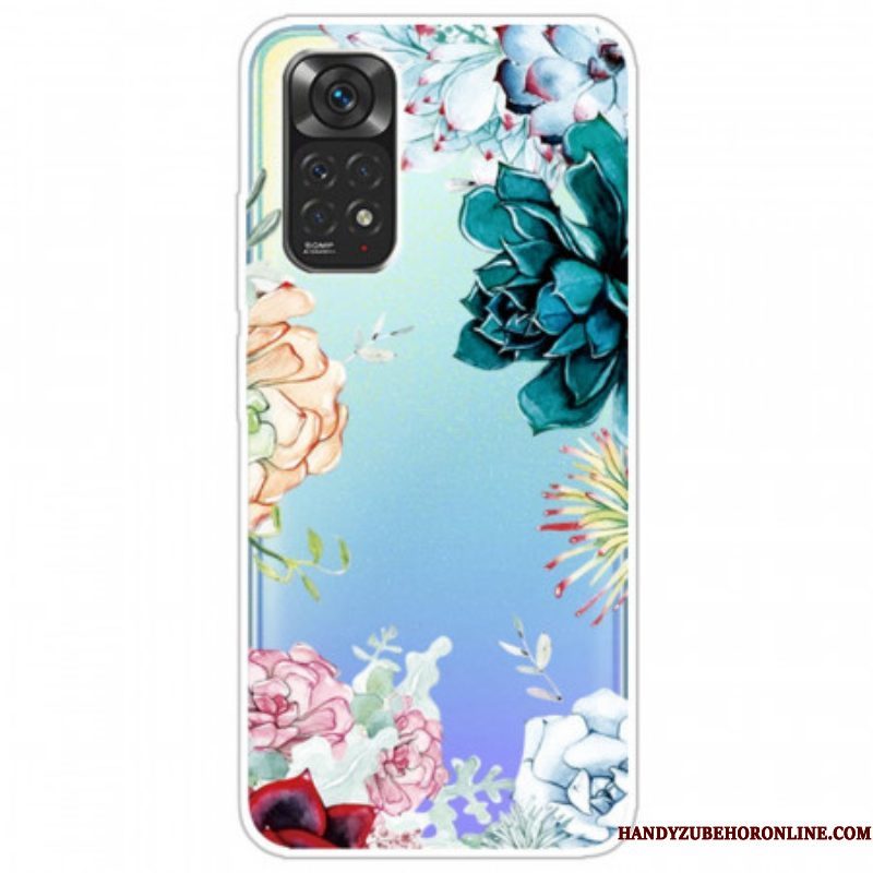 Hoesje voor Xiaomi Redmi Note 11 / 11S Naadloze Aquarel Bloemen