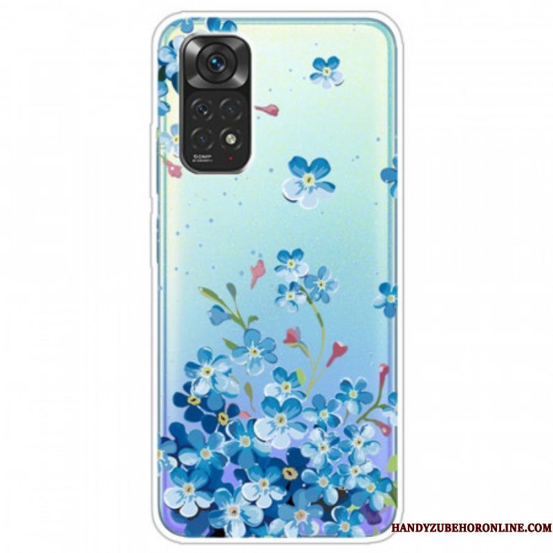 Hoesje voor Xiaomi Redmi Note 11 Pro / 11 Pro 5G Boeket Van Blauwe Bloemen