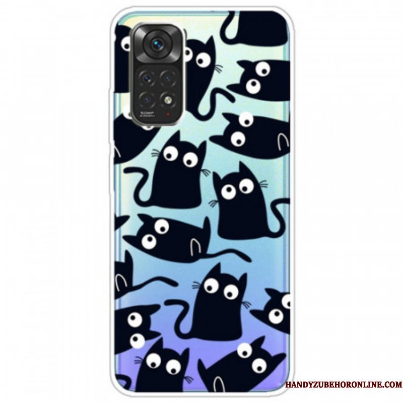 Hoesje voor Xiaomi Redmi Note 11 Pro / 11 Pro 5G Meerdere Zwarte Katten