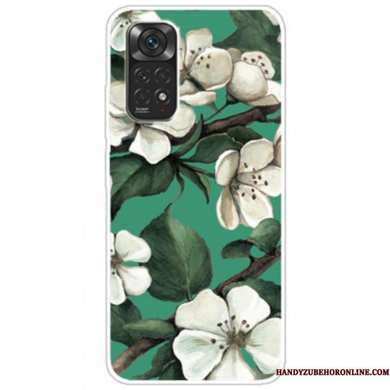 Hoesje voor Xiaomi Redmi Note 11 Pro / 11 Pro 5G Witte Bloemen