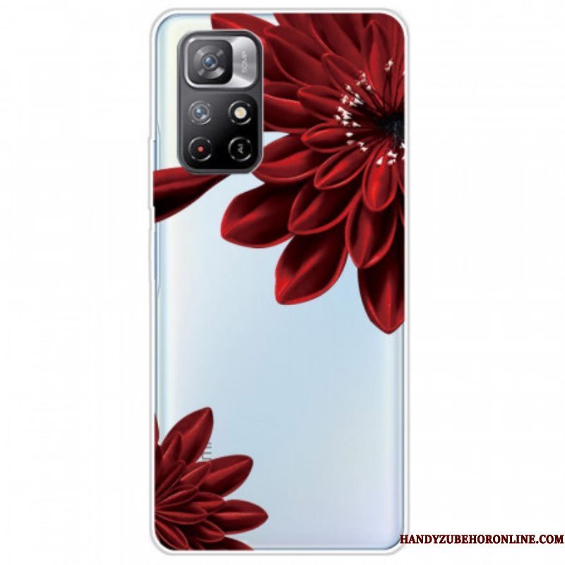 Hoesje voor Xiaomi Redmi Note 11 Pro Plus 5G Rode Bloemen