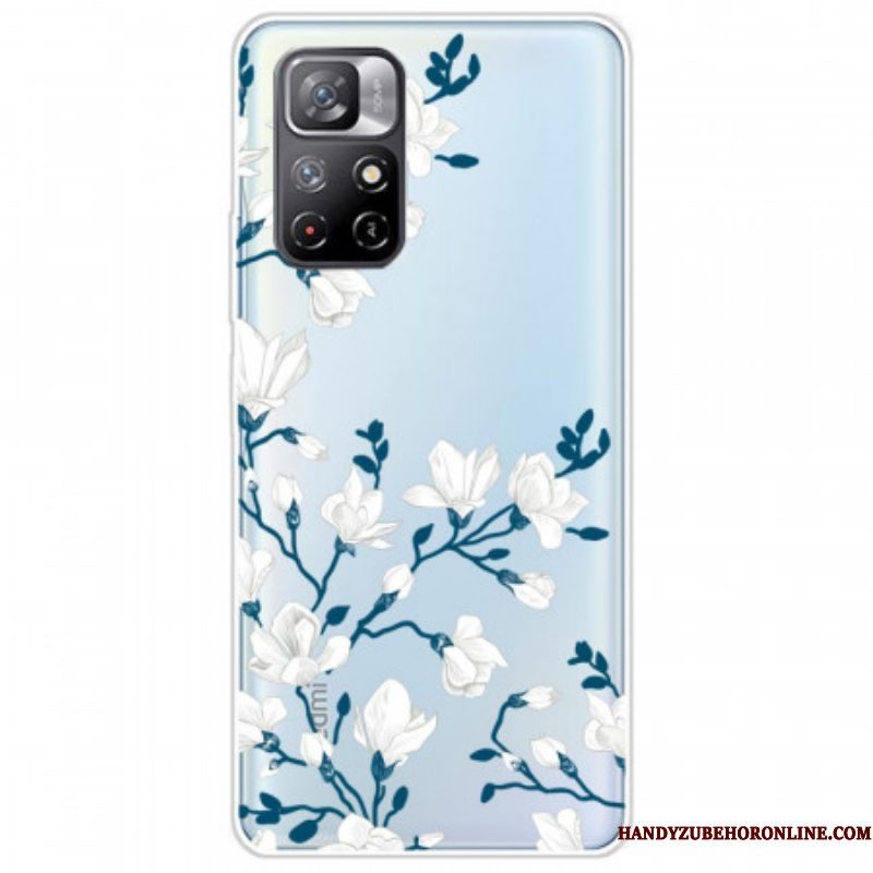 Hoesje voor Xiaomi Redmi Note 11 Pro Plus 5G Witte Bloemen