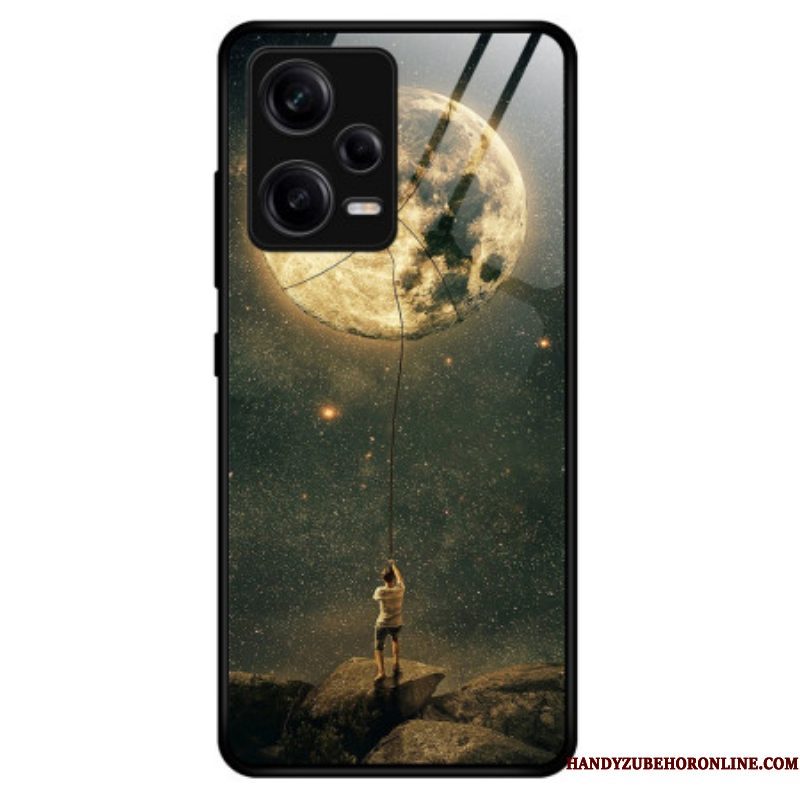 Hoesje voor Xiaomi Redmi Note 12 Pro Moon Man Gehard Glas