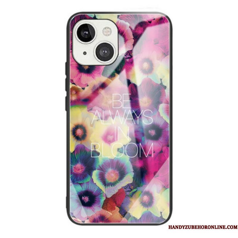 Hoesje voor iPhone 13 Mini Be Always In Bloom Gehard Glas