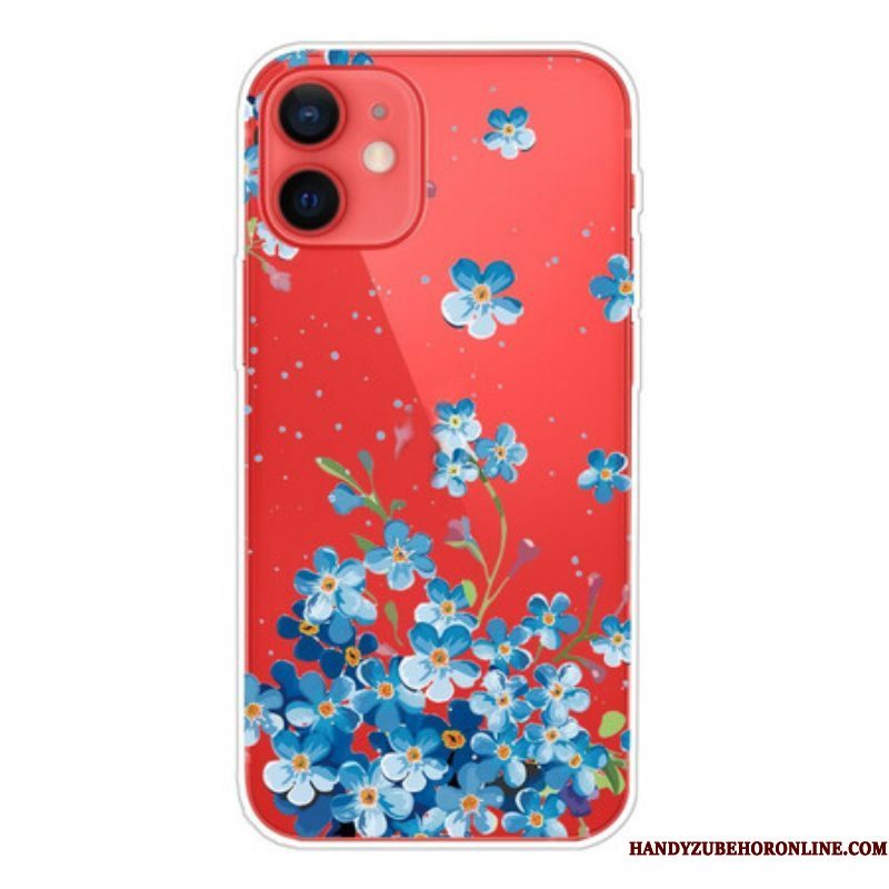 Hoesje voor iPhone 13 Mini Boeket Van Blauwe Bloemen