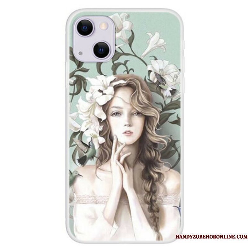 Hoesje voor iPhone 13 Mini De Bloemenvrouw