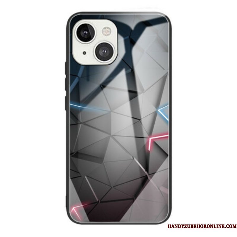 Hoesje voor iPhone 13 Mini Geometrie Van Gehard Glas