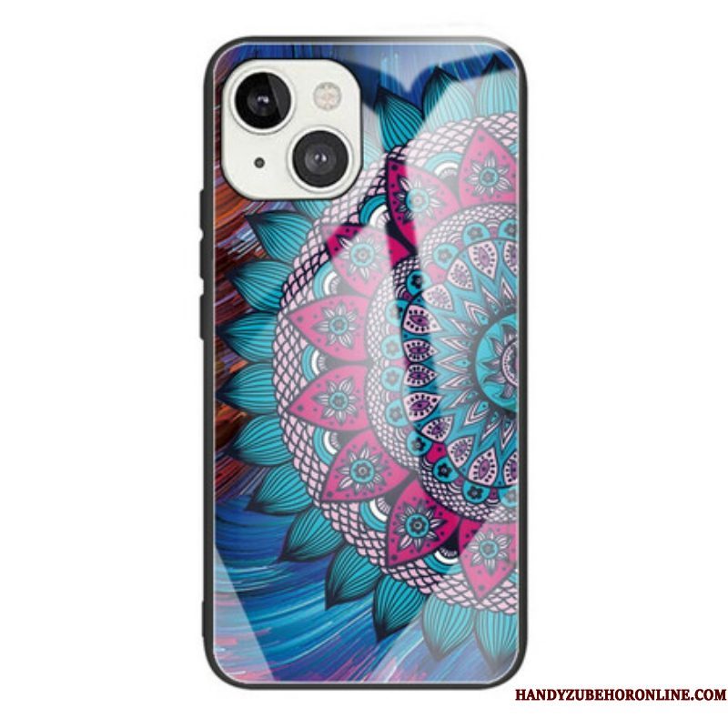 Hoesje voor iPhone 13 Mini Mandala Gehard Glas