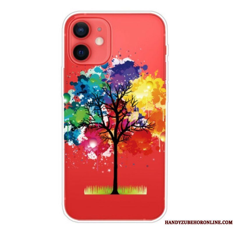 Hoesje voor iPhone 13 Mini Naadloze Aquarel Boom