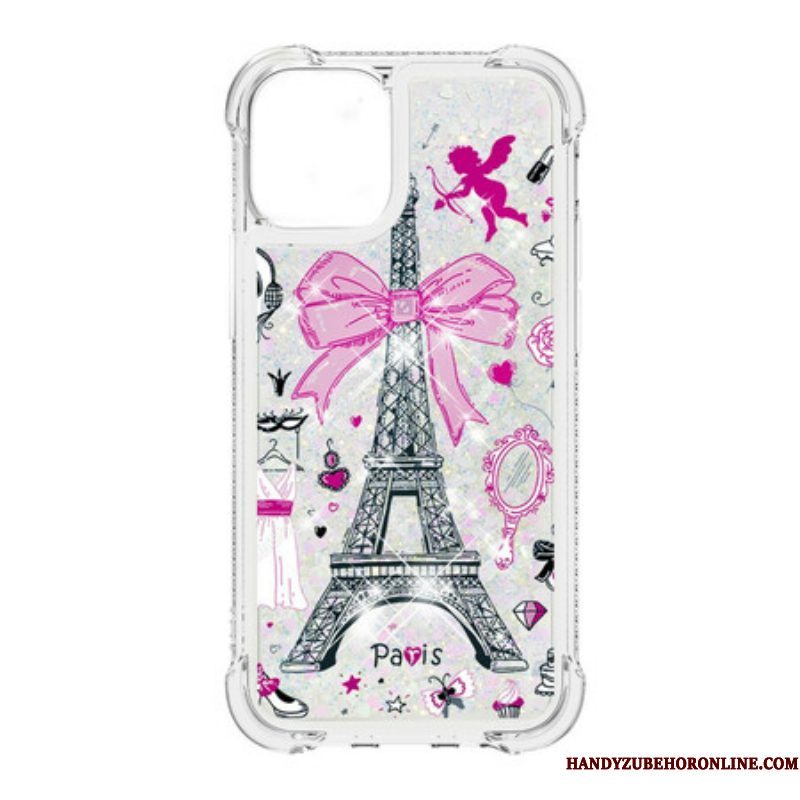 Hoesje voor iPhone 13 Mini Pailletten Van De Eiffeltoren