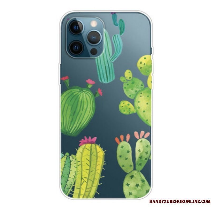 Hoesje voor iPhone 13 Pro Aquarel Cactussen