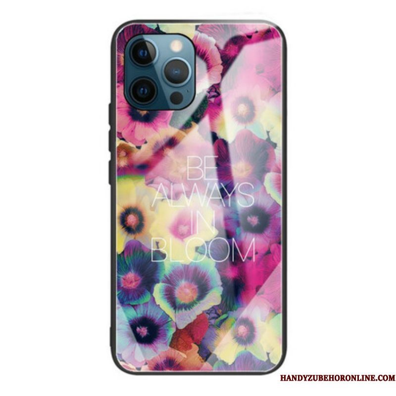 Hoesje voor iPhone 13 Pro Be Always In Bloom Gehard Glas