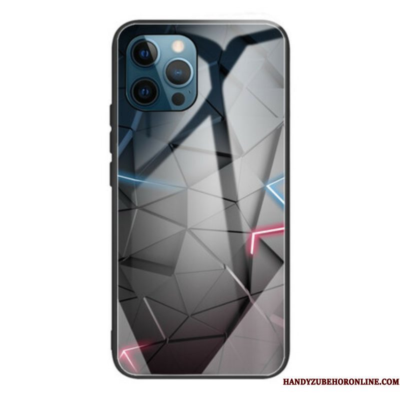 Hoesje voor iPhone 13 Pro Geometrie Van Gehard Glas