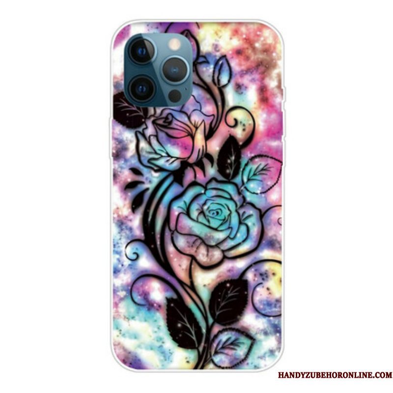 Hoesje voor iPhone 13 Pro Grafische Bloem