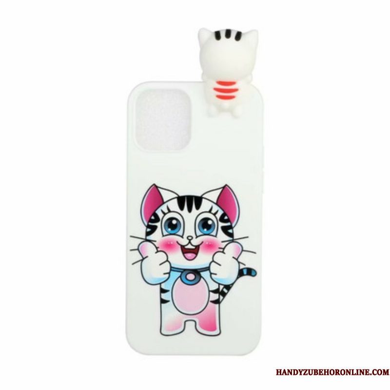 Hoesje voor iPhone 13 Pro Kattenplezier 3d