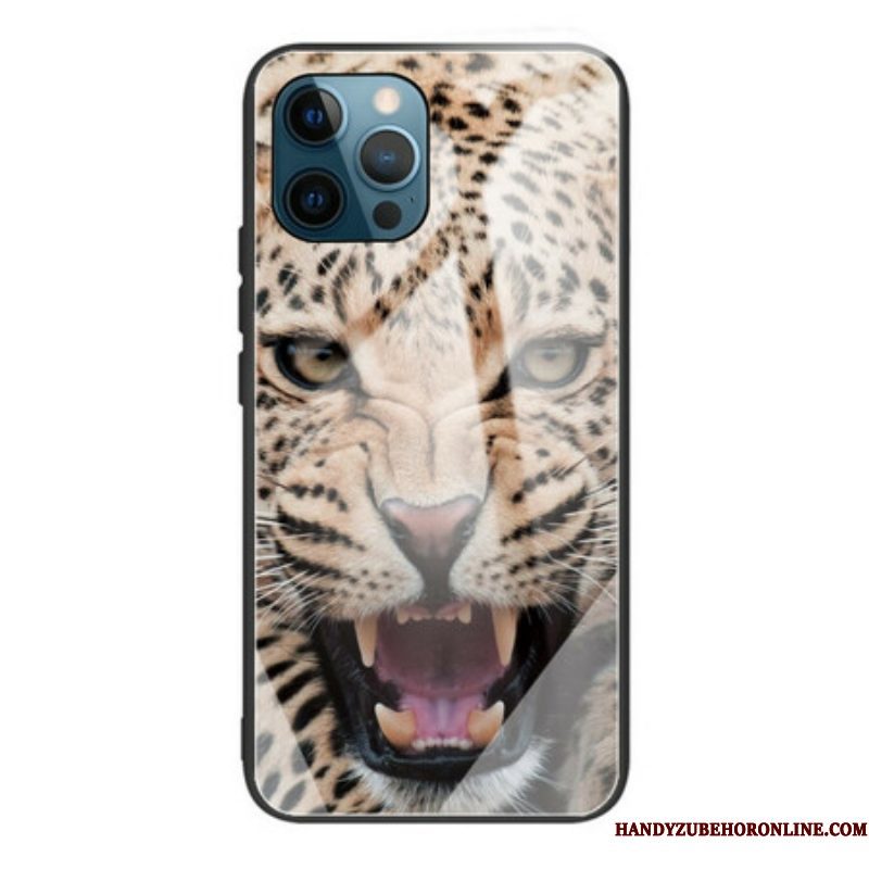 Hoesje voor iPhone 13 Pro Luipaard Gehard Glas