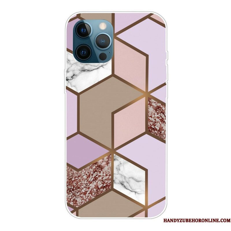 Hoesje voor iPhone 13 Pro Marmeren Geometrie