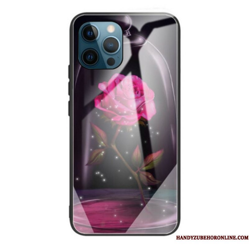 Hoesje voor iPhone 13 Pro Max Magisch Roze Gehard Glas