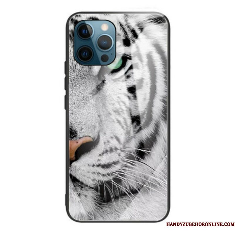 Hoesje voor iPhone 13 Pro Max Tijger Gehard Glas