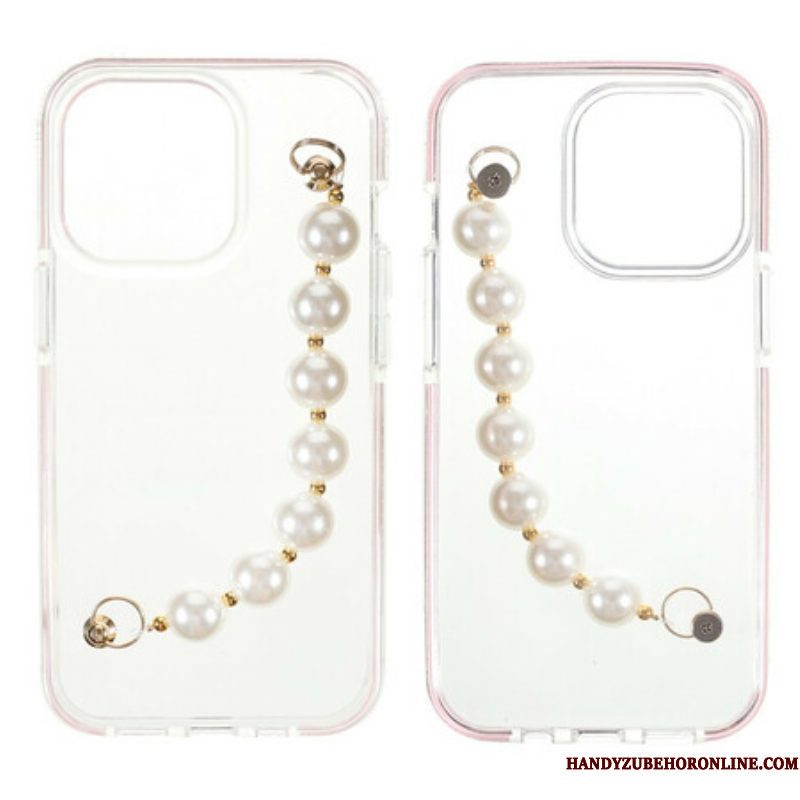 Hoesje voor iPhone 13 Pro Siliconen Armband Kralen