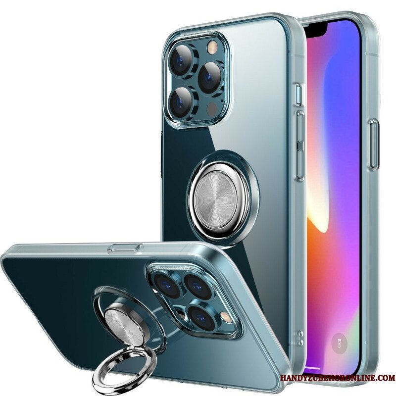 Hoesje voor iPhone 13 Pro Transparant Met Ring-support