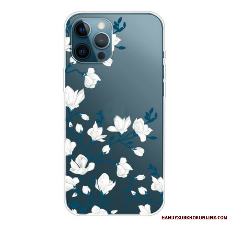 Hoesje voor iPhone 13 Pro Witte Bloemen