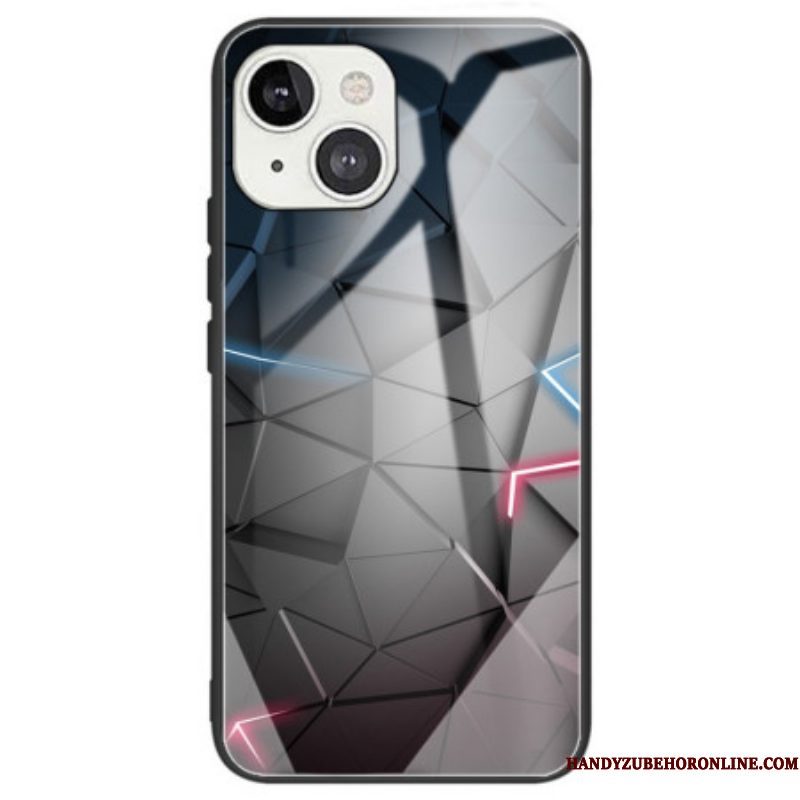 Hoesje voor iPhone 14 Geometrisch Gehard Glas