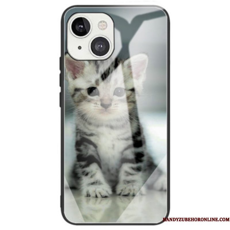 Hoesje voor iPhone 14 Kitten Gehard Glas