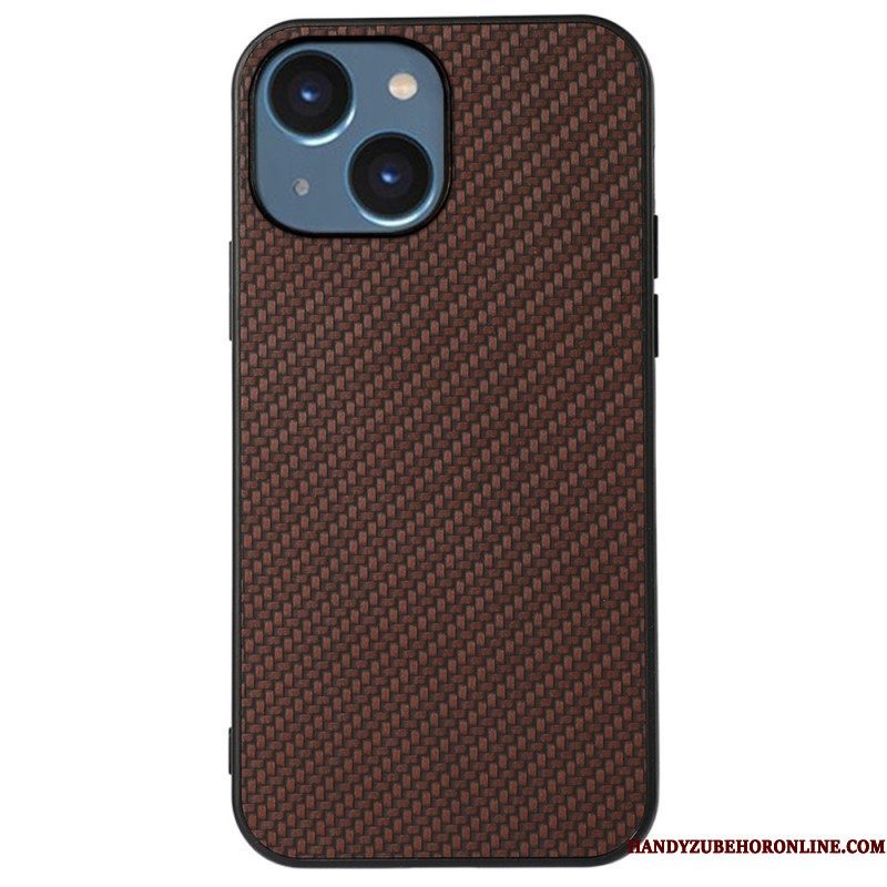 Hoesje voor iPhone 14 Plus Koolstofvezel Textuur