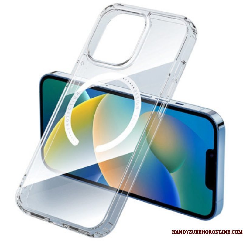 Hoesje voor iPhone 14 Plus Transparante Magsafe Rook-compatibel