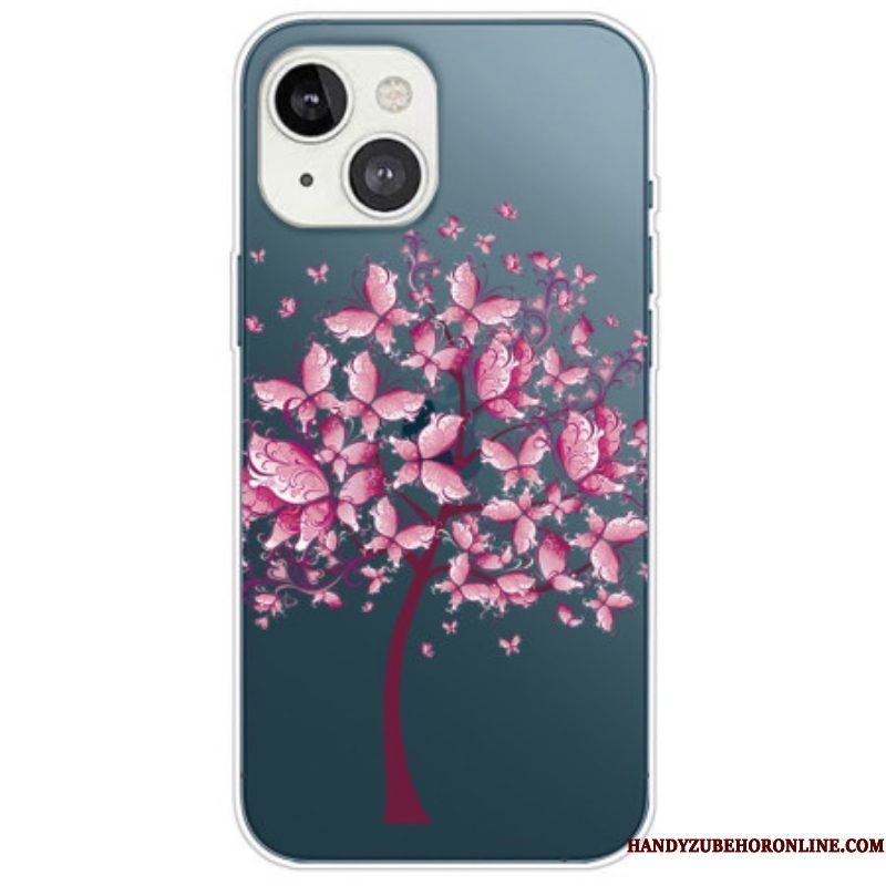 Hoesje voor iPhone 14 Plus Transparante Vlinderboom