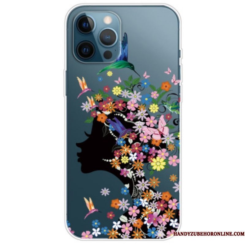 Hoesje voor iPhone 14 Pro Bloem Hoofd