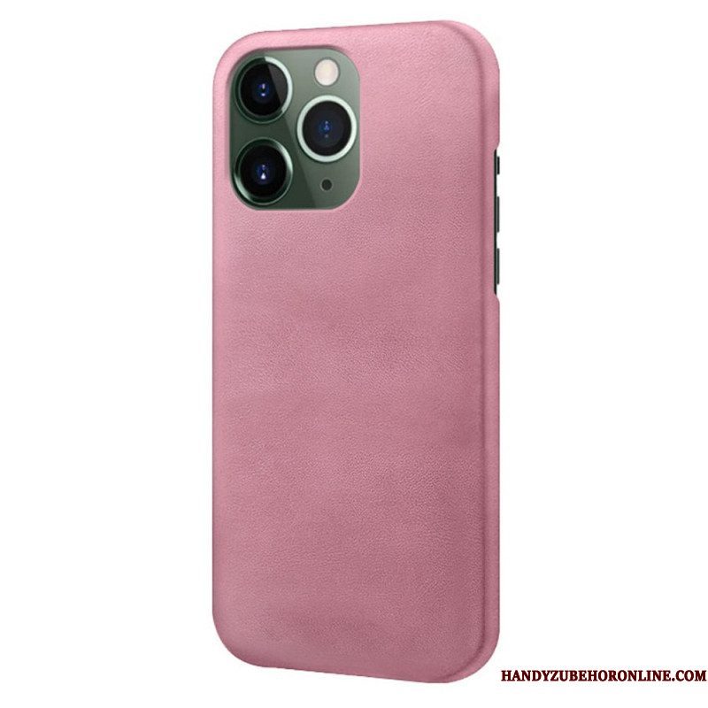 Hoesje voor iPhone 14 Pro Leer-effect