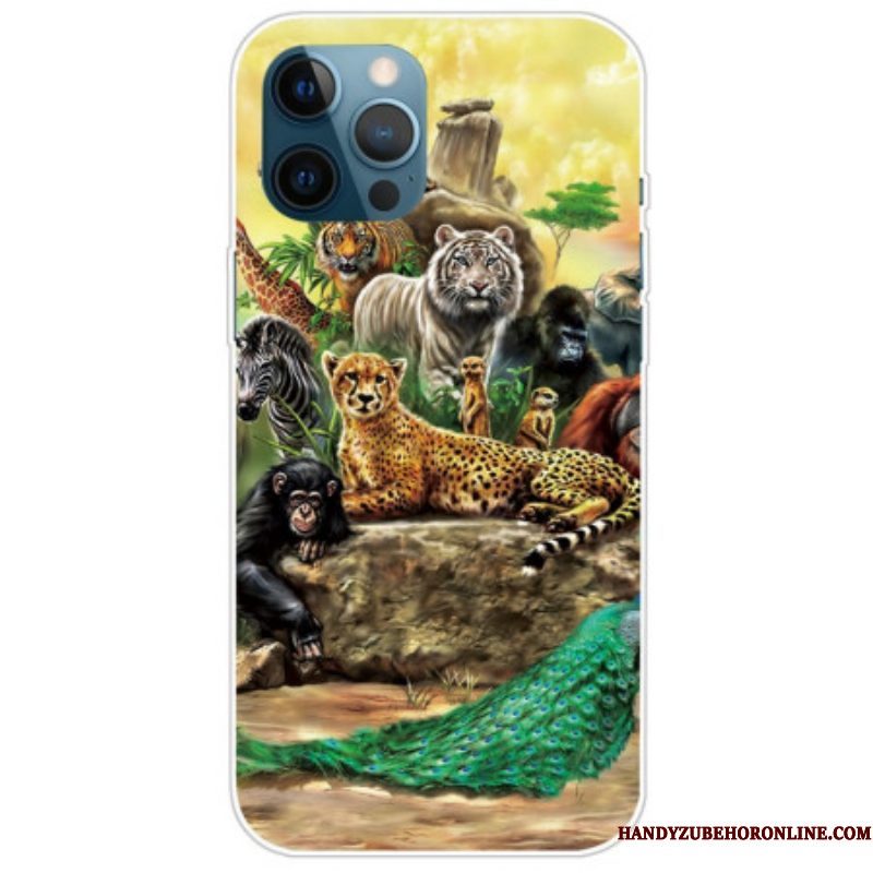 Hoesje voor iPhone 14 Pro Max Safari-dieren