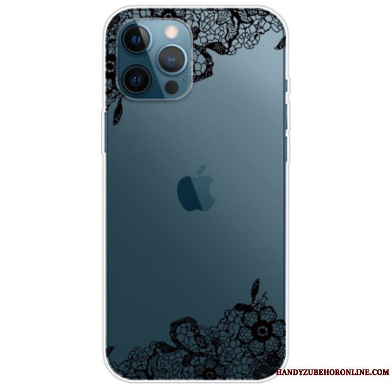 Hoesje voor iPhone 14 Pro Naadloos Kant