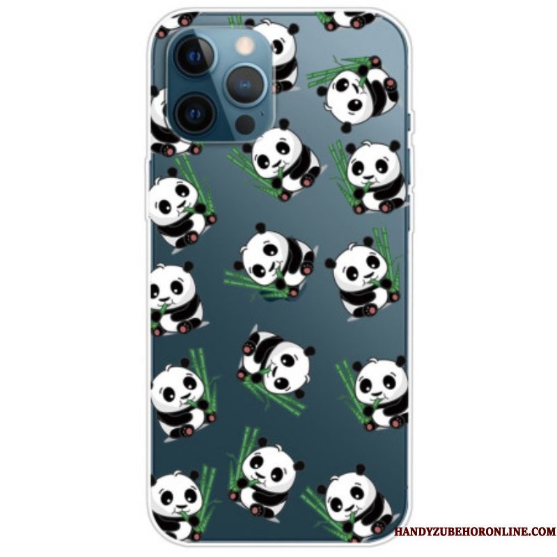 Hoesje voor iPhone 14 Pro Transparante Kleine Panda's