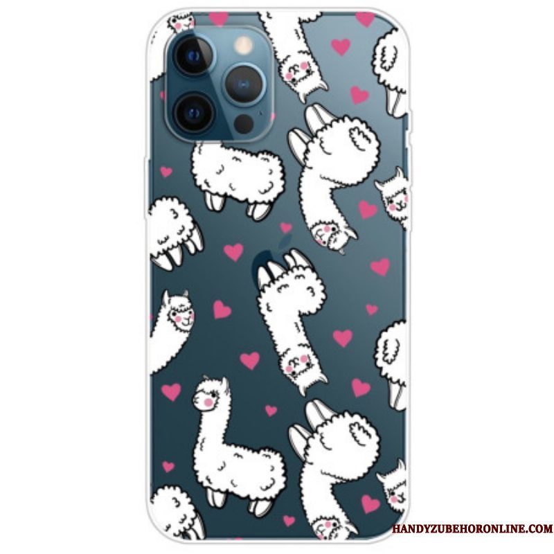 Hoesje voor iPhone 14 Pro Transparante Lama's