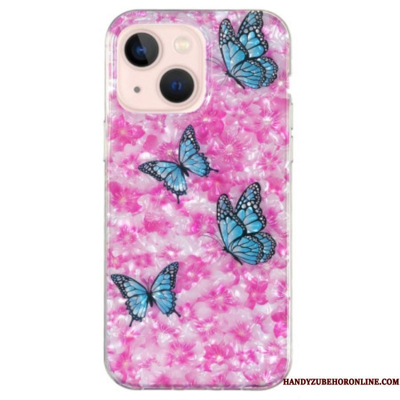 Hoesje voor iPhone 15 Plus Bloemen En Vlinders